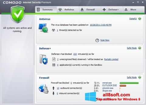 Screenshot Comodo Internet Security Premium Windows 8