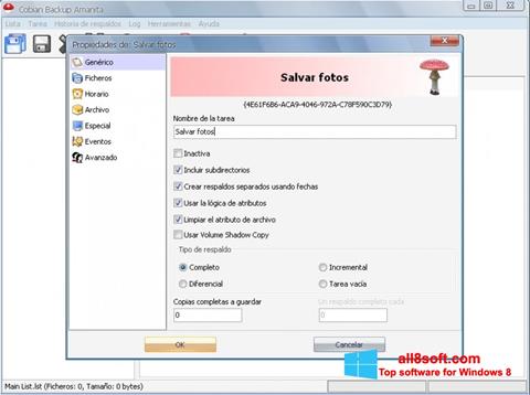 Screenshot Cobian Backup Windows 8