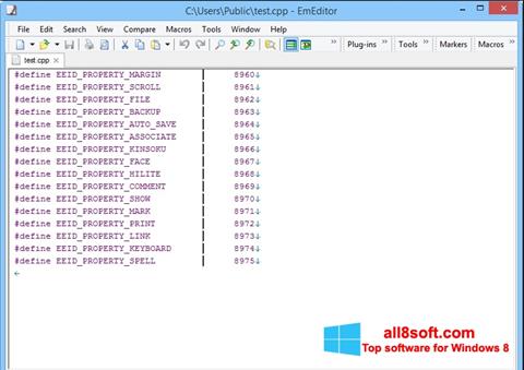 Screenshot EmEditor Windows 8