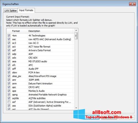 Screenshot Combined Community Codec Pack Windows 8