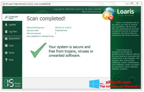 Screenshot Loaris Trojan Remover Windows 8