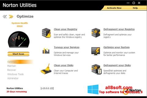 Screenshot Norton Utilities Windows 8