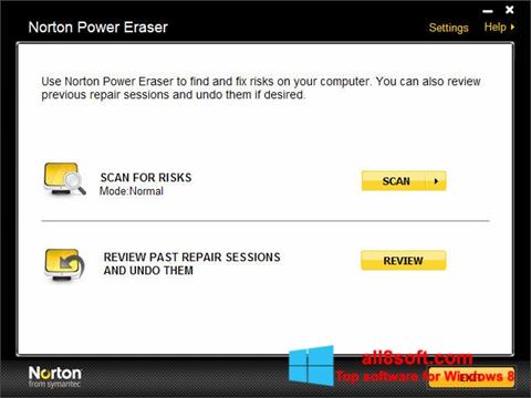 Screenshot Norton Power Eraser Windows 8
