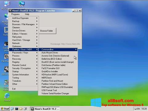 Screenshot Hirens Boot CD Windows 8