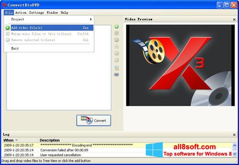 Screenshot ConvertXToDVD Windows 8