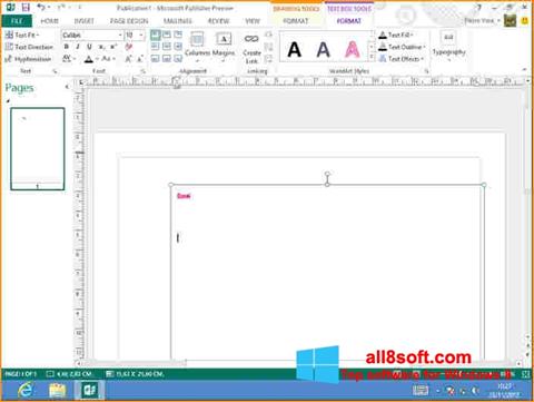 Screenshot Microsoft Publisher Windows 8